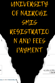 University of Nairobi SMIS Registration and Fees Payment