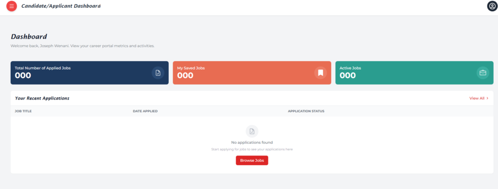 KQ Job Dashboard Portal